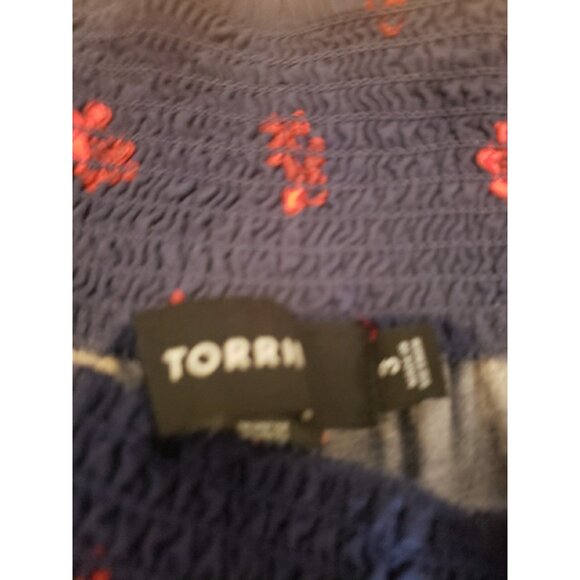 Torrid Shorts Womens Cherries Elastic Waist Plus Sz 3 Pull On Pockets Navy 22/24 - Picture 5 of 7